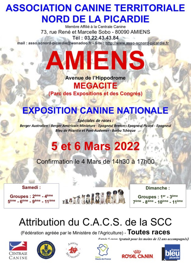 Exposition canine Mégacité Amiens mars 2022 Comptoir des Coussinets